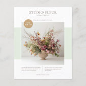 Mint | Moderne Foto Bloemen Zakelijke Marketing Flyer (Voorkant)