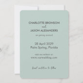 Mint Moderne Foto Hart Frame Save The Date      Kaart (Achterkant)