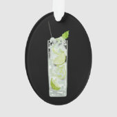 Mint Mojito Cocktail Personaliseerd Ornament (achterkant)