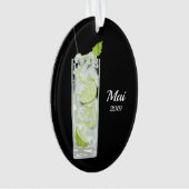Mint Mojito Cocktail Personaliseerd Ornament (voorkant)