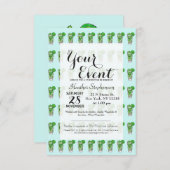 Mint Mojito in Summer Waterverf Cocktail Kaart (Voorkant / Achterkant)