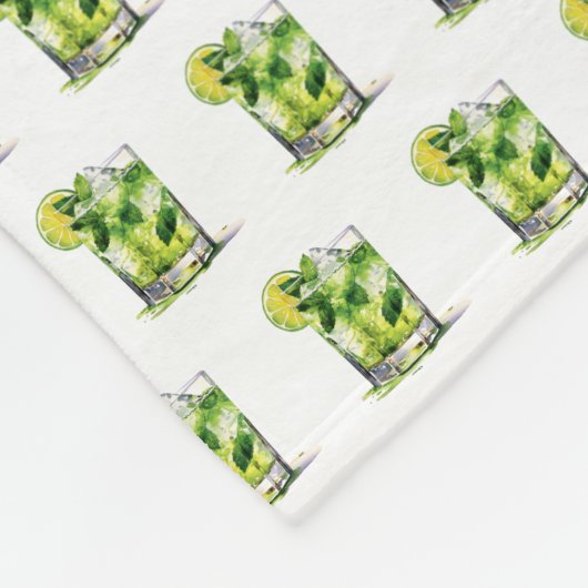 Mint Mojito met Limoen Fleece Deken (Hoek)