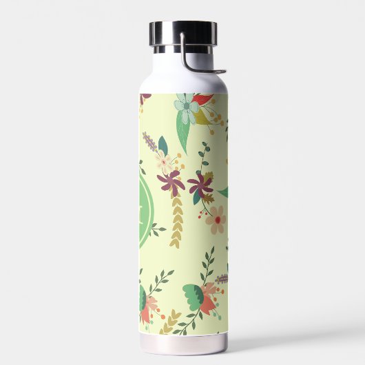  Mint Monogram Floral Waterfles (Links)