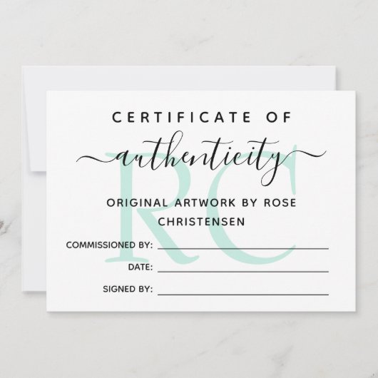 Mint Monogram Groter Certificaat van Authenticitei (Voorkant)