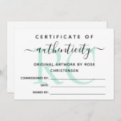 Mint Monogram Groter Certificaat van Authenticitei (Voorkant / Achterkant)