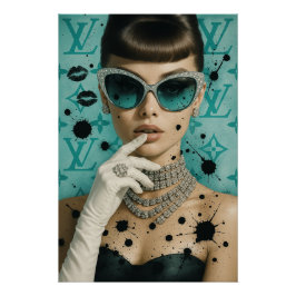 Mint Monogram Muse Perfect Poster