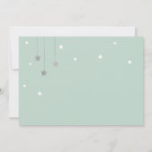 Mint Moon & Stars Baby shower Uitnodiging (Achterkant)