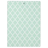 Mint Moroccan Tiles Lattice Persoonlijk Klembord (Achterkant)