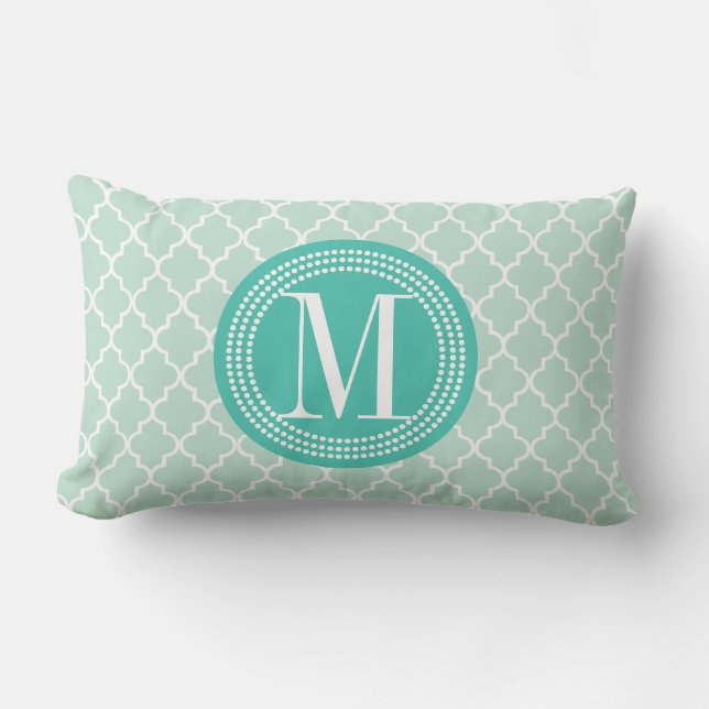 Mint Moroccan Tiles Lattice Persoonlijk Kussen (Voorkant)