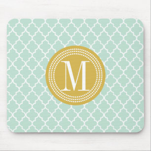 Mint Moroccan Tiles Lattice Persoonlijk Muismat