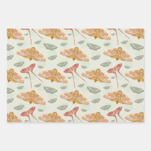 Mint Moth Wrapping Paper Sheet Set (Voorkant 3)