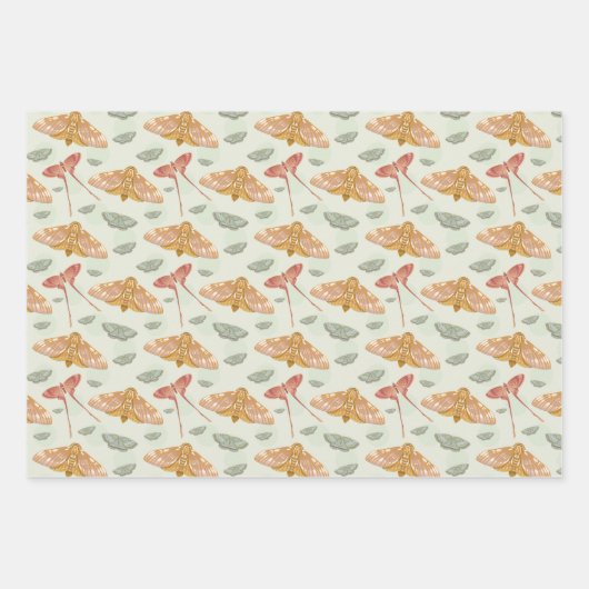 Mint Moth Wrapping Paper Sheet Set (Voorkant 2)
