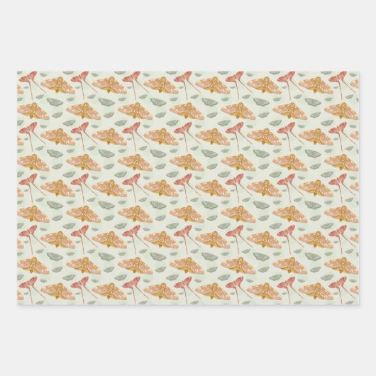 Mint Moth Wrapping Paper Sheet Set (Voorkant)