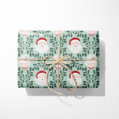 Mint Mr. & Mrs. Claus Christmas Wrapping Paper Cadeaupapier