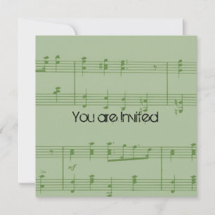 Mint Music Sheet Baby shower Kaart