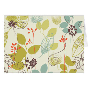 Mint n Olijf Natuur Patterned Blank Kaart