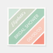 Mint naar Coral Vrijgezellenfeest servetten (Voorkant)