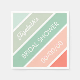 Mint naar Coral Vrijgezellenfeest servetten