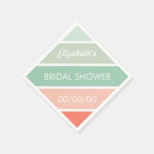 Mint naar Coral Vrijgezellenfeest servetten (Hoek)