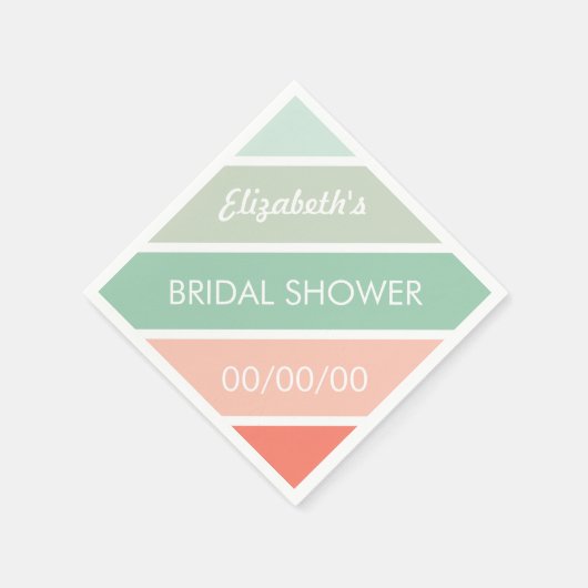 Mint naar Coral Vrijgezellenfeest servetten (Hoek)