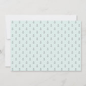 Mint Nautical Monogram Foto Opslaan van de Datum Save The Date (Achterkant)