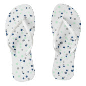 Mint & Navy Confetti Stippen Patroon Teenslippers (Voetbed)