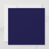 Mint Navy & Zilver Bruiloft Proefmaal Diner Vierka Kaart (Achterkant)
