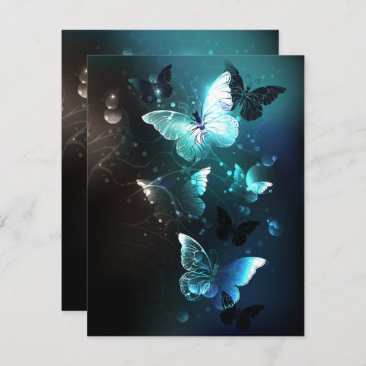 Mint Night Butterflies Aankondiging (Voorkant / Achterkant)