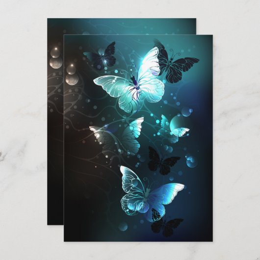 Mint Night Butterflies Aankondiging (Voorkant / Achterkant)
