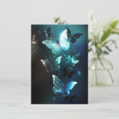 Mint Night Butterflies Aankondiging (Staand voorkant)