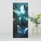 Mint Night Butterflies Advieskaart (Staand voorkant)