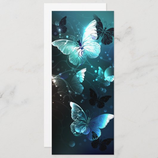 Mint Night Butterflies Advieskaart (Voorkant / Achterkant)