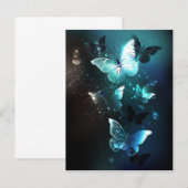 Mint Night Butterflies Advieskaart (Voorkant / Achterkant)