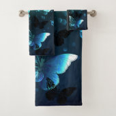 Mint Night Butterflies Bad Handdoek (Insitu)