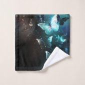 Mint Night Butterflies Bad Handdoek (Wasdoekje)