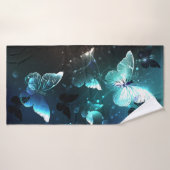 Mint Night Butterflies Badhanddoek (Badhanddoek)