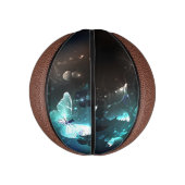 Mint Night Butterflies Basketbal (Verticaal)