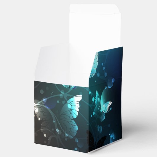 Mint Night Butterflies Bedankdoosjes (Geopend)