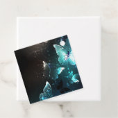 Mint Night Butterflies Bedankjes Labels (In situ)