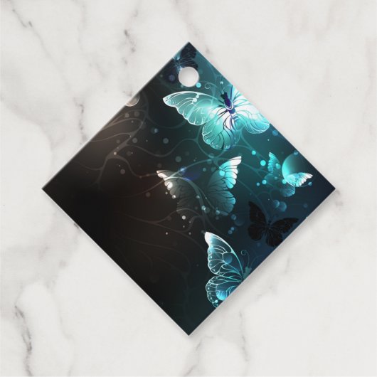 Mint Night Butterflies Bedankjes Labels (Voorkant)