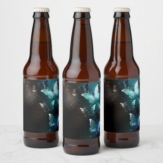 Mint Night Butterflies Bier Etiket (Flessen)