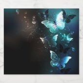 Mint Night Butterflies Bier Etiket (Enkel label)