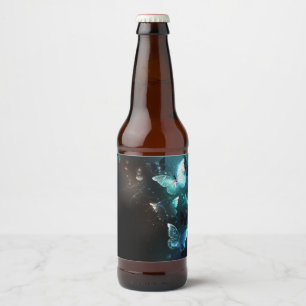 Mint Night Butterflies Bier Etiket