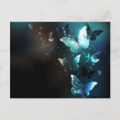 Mint Night Butterflies Briefkaart (Voorkant)