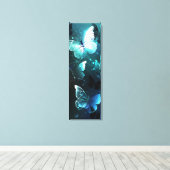 Mint Night Butterflies Canvas Afdruk (Insitu (Houten vloer))
