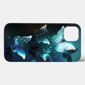 Mint Night Butterflies Case-Mate iPhone Case (Achterkant (horizontaal))