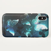 Mint Night Butterflies Case-Mate iPhone Case (Achterkant (horizontaal))
