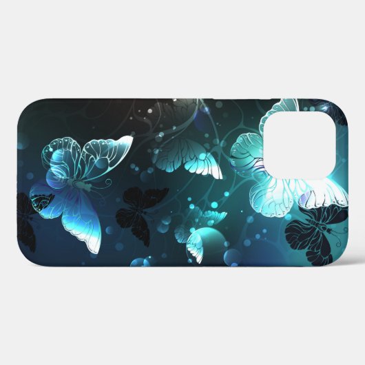 Mint Night Butterflies Case-Mate iPhone Case (Achterkant (horizontaal))