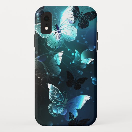 Mint Night Butterflies Case-Mate iPhone Case (Achterkant)
