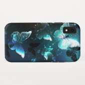 Mint Night Butterflies Case-Mate iPhone Case (Achterkant (horizontaal))